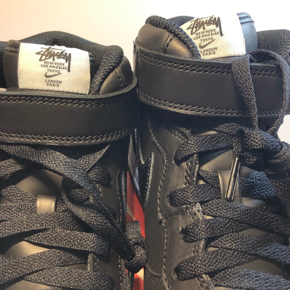 Nike x Stussy Air Force 1 Mid Luxe Black Snakeskin Men’s 9.5 Women’s 11 New - Picture 11 of 16